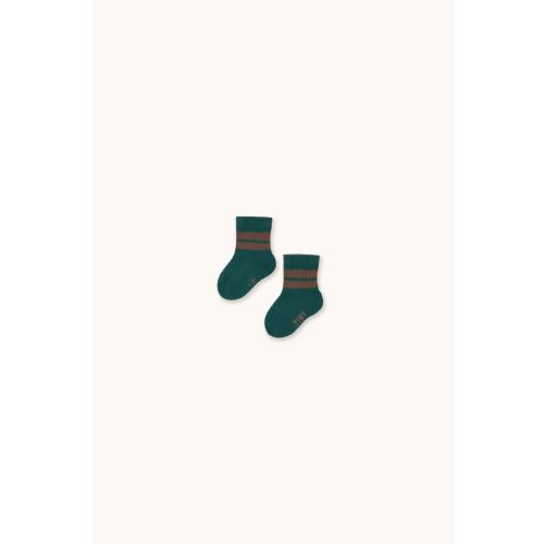 STRIPES MEDIUM SOCKS dark green | TINY