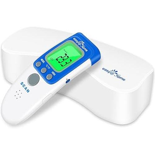 Easy@Home Digital Infrared Forehead Thermometer for Baby Child and Adult, Non-Contact, 3 Modes in 1, Hospital Accuracy with LCD Display and Fever Alarm, NCT-301