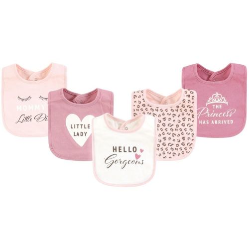 Hudson Baby Infant Girl Cotton Bibs, Hello Gorgeous, One Size