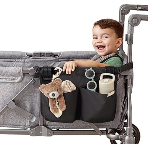 Itzy Ritzy Stroller Organizer, Wagon Storage Bag with Pockets & Toy Loops