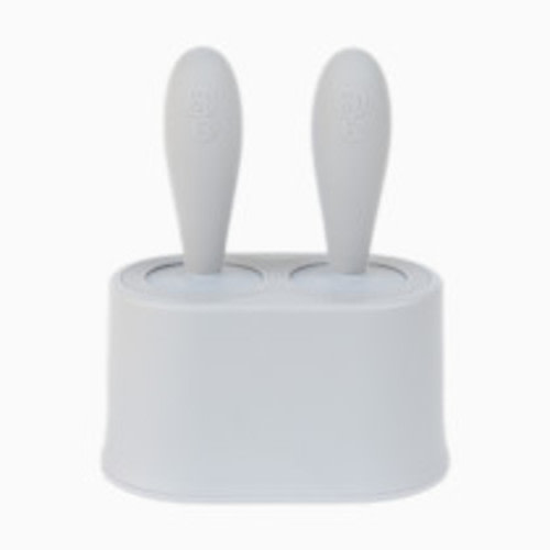 ezpz Tiny Pops (Pewter) - 4 Months+ - Popsicle Mold Set with Two Wands for Infants - Baby-Led Weaning + Teething Essentials