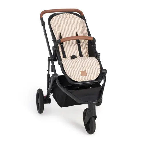 Lemon Sorbet Stripe Universal Linen Pram Liner