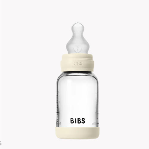 Baby Glass Bottle Set 4oz Silicone - Ivory