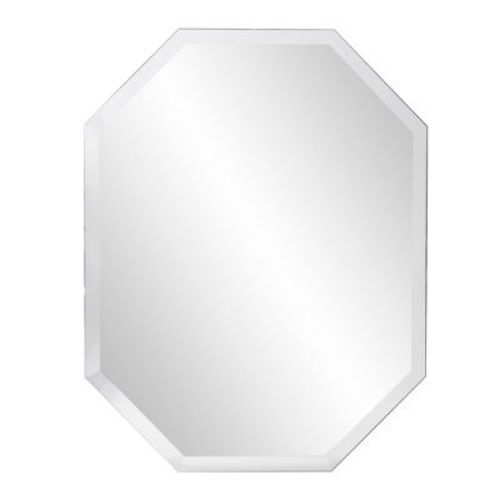Howard Elliott 22"x28" Octagonal Frameless Beveled Wall Mirror