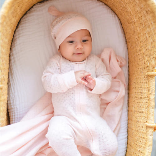 Cotton Candy | Organic Pointelle Zipper Footie – L'ovedbaby
