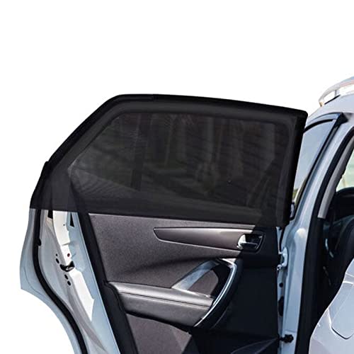 2Pack Large Size Super Elastic 42" to 53" Car Window Sunshades, for Large SUV, Pickup, Truck, MiniVAN, Breathable Mesh Window Cover for Car, Side Window Screen for Car Camping