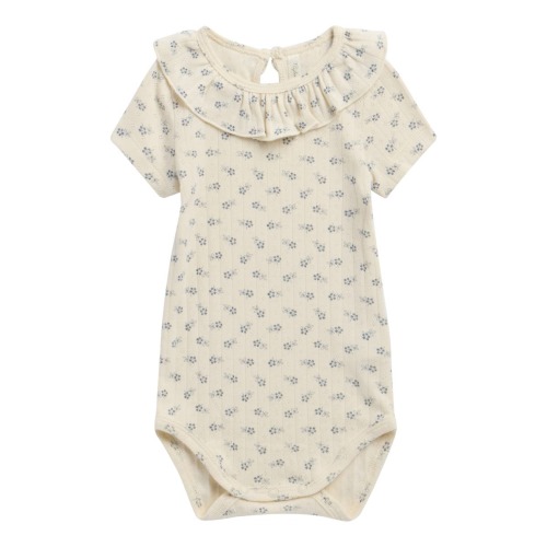 Ruffle Cotton Pointelle Bodysuit