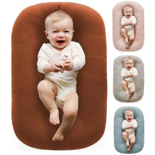 Baby Lounger 0-24 Months 100% Cotton Soft & Breathable(Coffee)