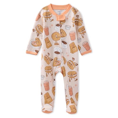 Scout Sleep & Play Baby Pajamas 100% Organic Cotton Footed Two Way Zipper Sleeper Pajamas for Baby Girls