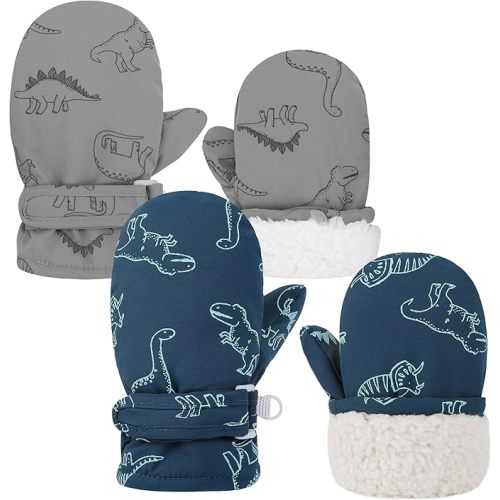 Sea Zaela Baby Toddler Winter Snow Gloves Waterproof Mittens Fleece Lined Infant Baby Boys Girls Winter Warm Gloves 0-4 T