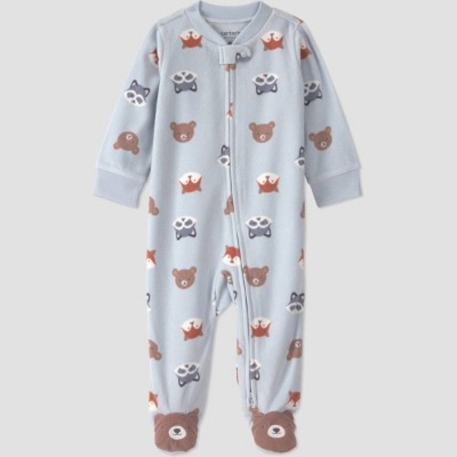 Carter's Just One You® Baby Boys' Wilderness Animals Sleep N' Play - Light Blue Newborn