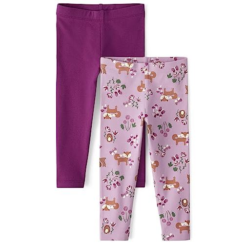 The Children's Place Baby Girls' and Toddler Printed Leggings, Multipacks