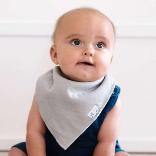 4 Pack Baby Bandana Bibs - Stone