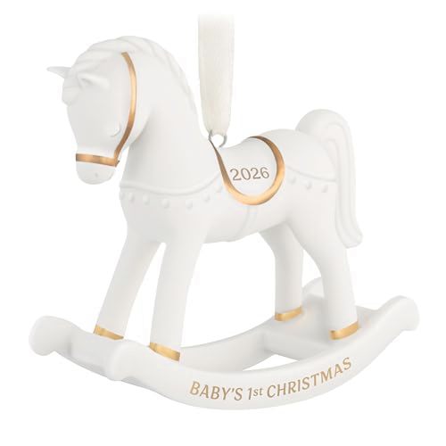 Hallmark Keepsake Christmas Ornament 2026, Baby's First Christmas Rocking Horse 2026, Porcelain, New Baby Gifts