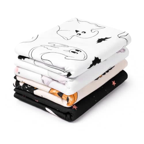 4-Pack Stretchy Swaddle Blankets, 47x47 Baby Receiving Blankets | Soft Lightweight Receiving Blankets for Swaddling, Tummy Time, Stroller & Everyday Newborn Essentials