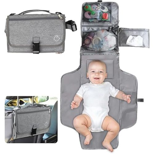 Baby Portable Diaper Changing Pad - Baby Changing Pad & Diaper Changer Travel Bag