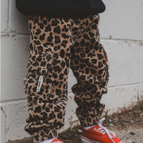 Leopard Cord Cargos