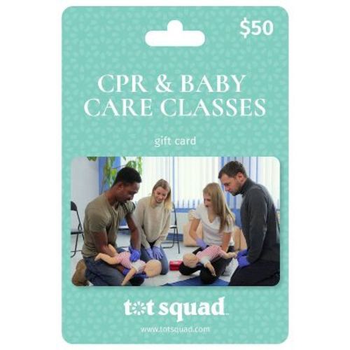 Tot Squad $50 CPR & Baby Care Classes Baby Registry Essentials Gift Card (Email Delivery)
