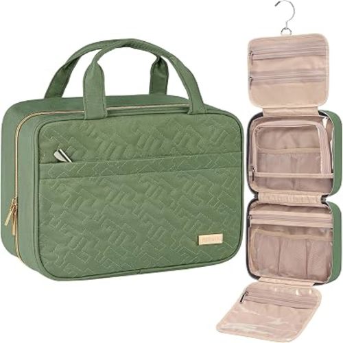 NISHEL Travel Toiletry Bag for women, Portable Hanging makeup Organizer