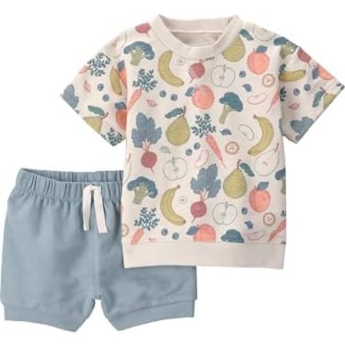 little planet by carter's unisex-baby 2-piece Shorts Set Made With Organic Cotton