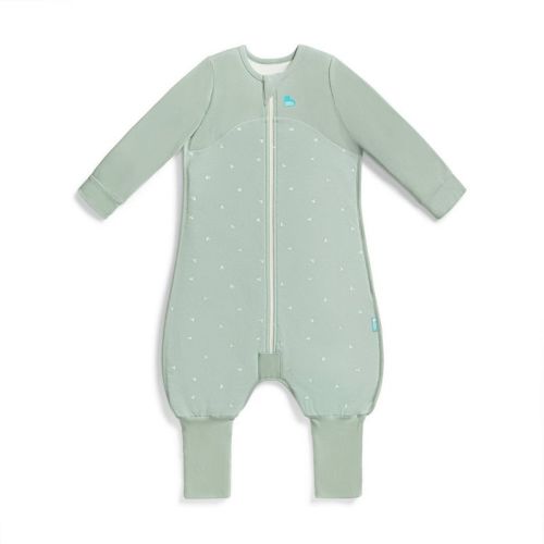 Love to Dream Long Sleeve Sleep Suit - Cotton Fleece 1.5 TOG Olive Twigs - 6-12M