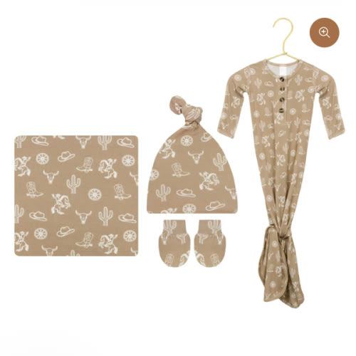 Wyatt Newborn Hat Bundle (Gown)