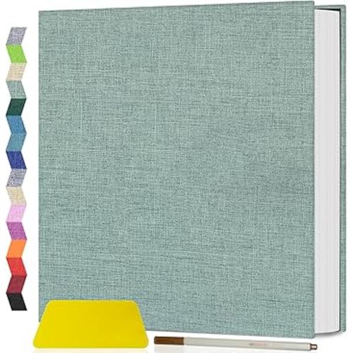 Popotop Photo Album Self Adhesive Scrapbook Album for 4x6 5x7 8x10 Pictures DIY Photo Book as Scrapbooking Supplies Kits, Birthday Gifts for Women Mom Wedding Baby Family Travel