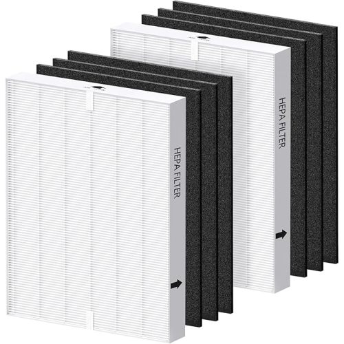 AP-1512HH Filter Replacement Set for Coway Airmega AP-1512HH and Airmega 200M Air Purifiers, 2 HEPA Filter and 6 Carbon Pre-Filters, Compared to Part # 3304899