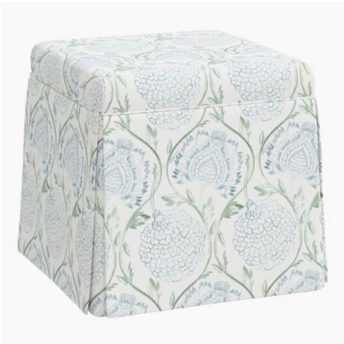 Anne Skirted Ottoman, Ranjit Floral | One Kings Lane