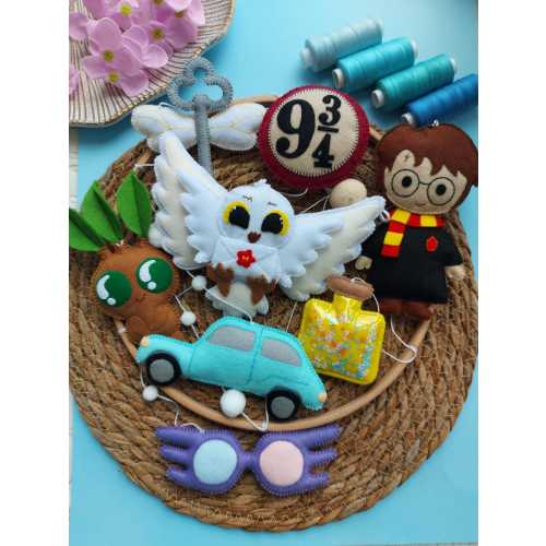 Harry Potter Baby Mobile: Felt Nursery Decor, Owl Crib Mobile