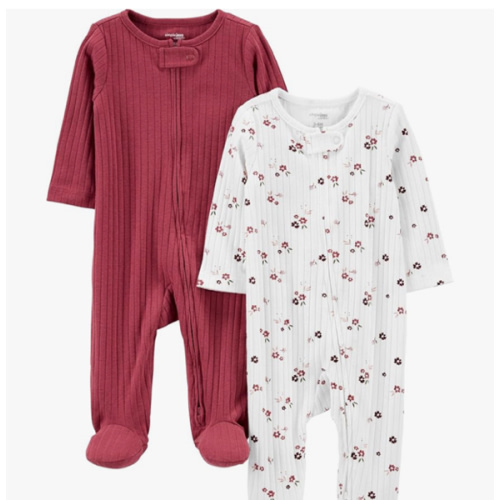 Simple Joys by Carter's unisex baby 2-pack 2-way Zip Textured Sleep and Play
