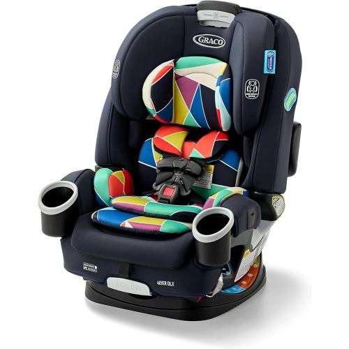 Graco 4Ever DLX 4-in-1 Car Seat, Infant to Toddler Car Seat, with 10 Years of Use, Rear-Facing, Forward-Facing, Highback and Backless Booster Seat, Geo Pop