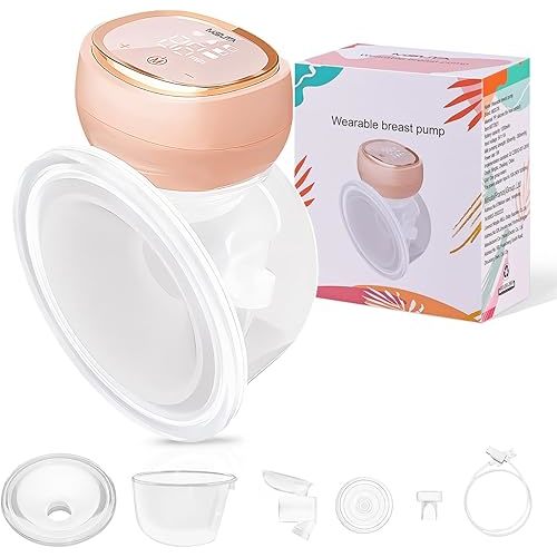 Electric Breast Pumps, Hands Free of Longer Battery Life & Smart LED Touch Screen,Portable Electric Breast Pump with 3 Modes & 9 Levels,Low Noise,Safe & Easy to Clean,26 mm Flange,1 Pcs Pink
