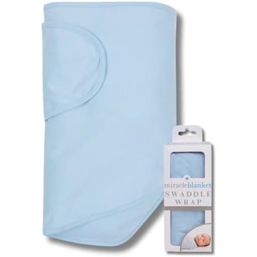 Miracle Blanket Swaddle Wrap, Baby Swaddle for Newborns, Blue