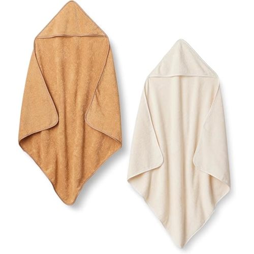 Amazon Essentials x Sofia Grainge Unisex Babies' Hooded Bath Towel, Pack of 2