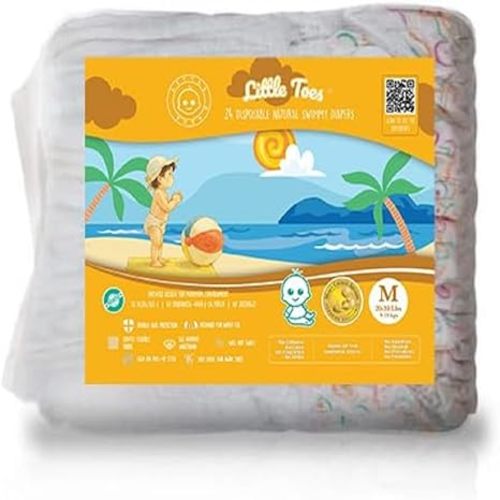 Little Toes Premium Natural Disposable Swim Diapers - 24 Count