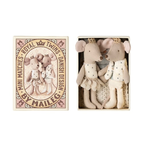 Royal Twin Mice in a Matchbox, Little Sister & Brother - Maileg - Maileg USA