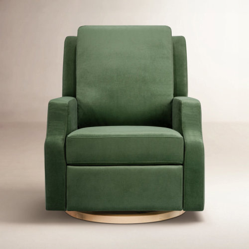 Namesake Crewe Recliner and Swivel Glider & Reviews | Birch Lane | Forest Green Velvet