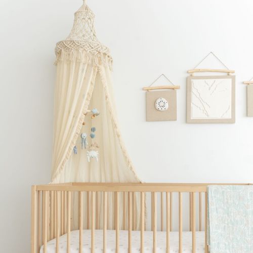 Macrame Boho Bed Canopy | Crane Baby