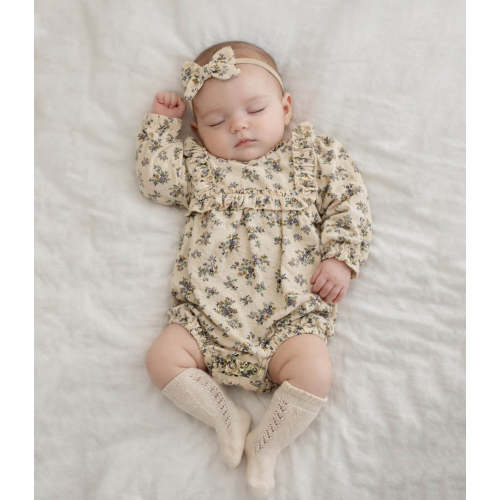 Violla Romper with Bow – Olive and Cradle