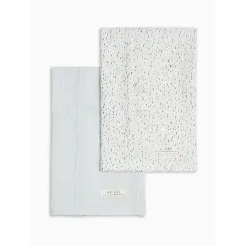 Colored Organics 2-Pack Muslin Burp Cloths - Pinehurst + Powder