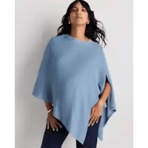 Lightweight Cotton Cashmere Nursing Shawl in Mountain Spring Blue