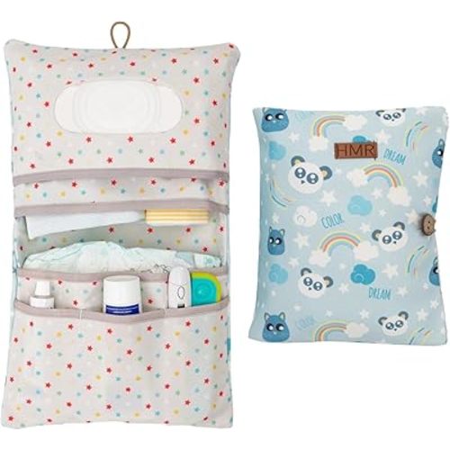 HAMUR Baby Diaper Bag Organizer – Travel-Friendly, Compact & Foldable | Stroller Pouch for Newborn Essentials – Must-Have for Boys & Girls (Dream)