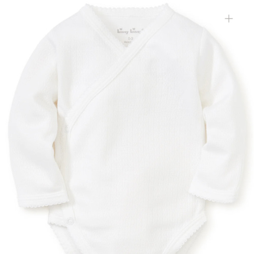 White Pointelle Long Sleeve Bodysuit