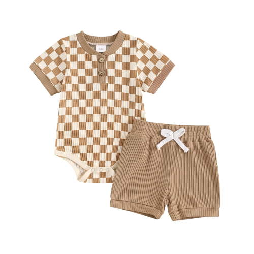 Pimfylm Toddler Baby Boy Summer Outfit,6 Month Baby Boy Clothe Short Sleeve Pocket Tops Shorts Summer Toddler Baby Boy Girl Clothes Set Unisex Outfits Solid Lightweight And Breathable