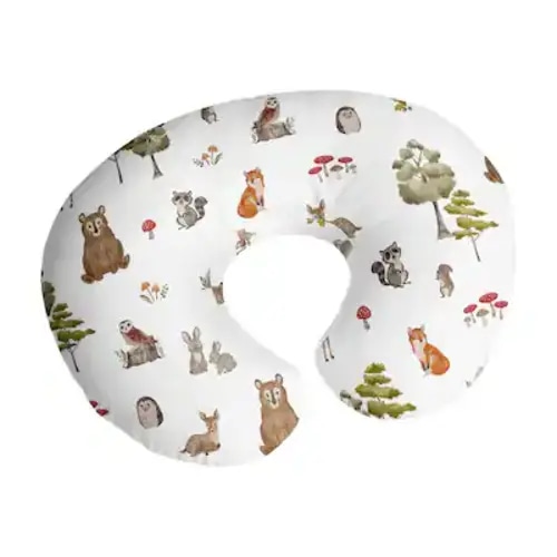 Sweet Jojo Designs Woodland Forest Animals Boy Girl Unisex Nursing Breastfeeding Pillow Cover Case Pillow Not Included Bear Fox
