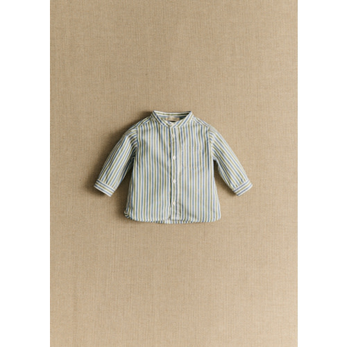 Benny shirt - Khaki/Blue Stripe