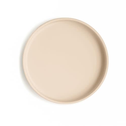 mushie Classic Silicone Suction Plate | BPA-Free Non-Slip Design (Shifting Sand)