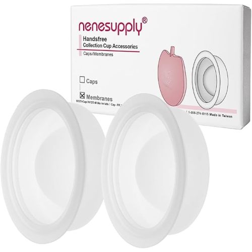 Nenesupply Handsfree Wearable Breastmilk Collection Cups Compatible with Elvie Stride Stride 2 Breast Pumps. 24mm Silicone Flanges Pump Parts Accessories 19mm 21mm Inserts