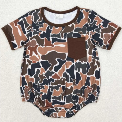 Brown Camo Bubble Romper - Preorder – Little Southern Brand